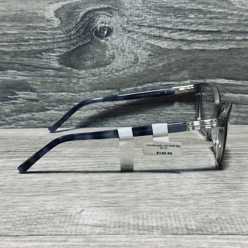 CoverGirl CG0458 045 Eyeglass Frames Womens 55-16-140 Brown Cat Eye Optical
